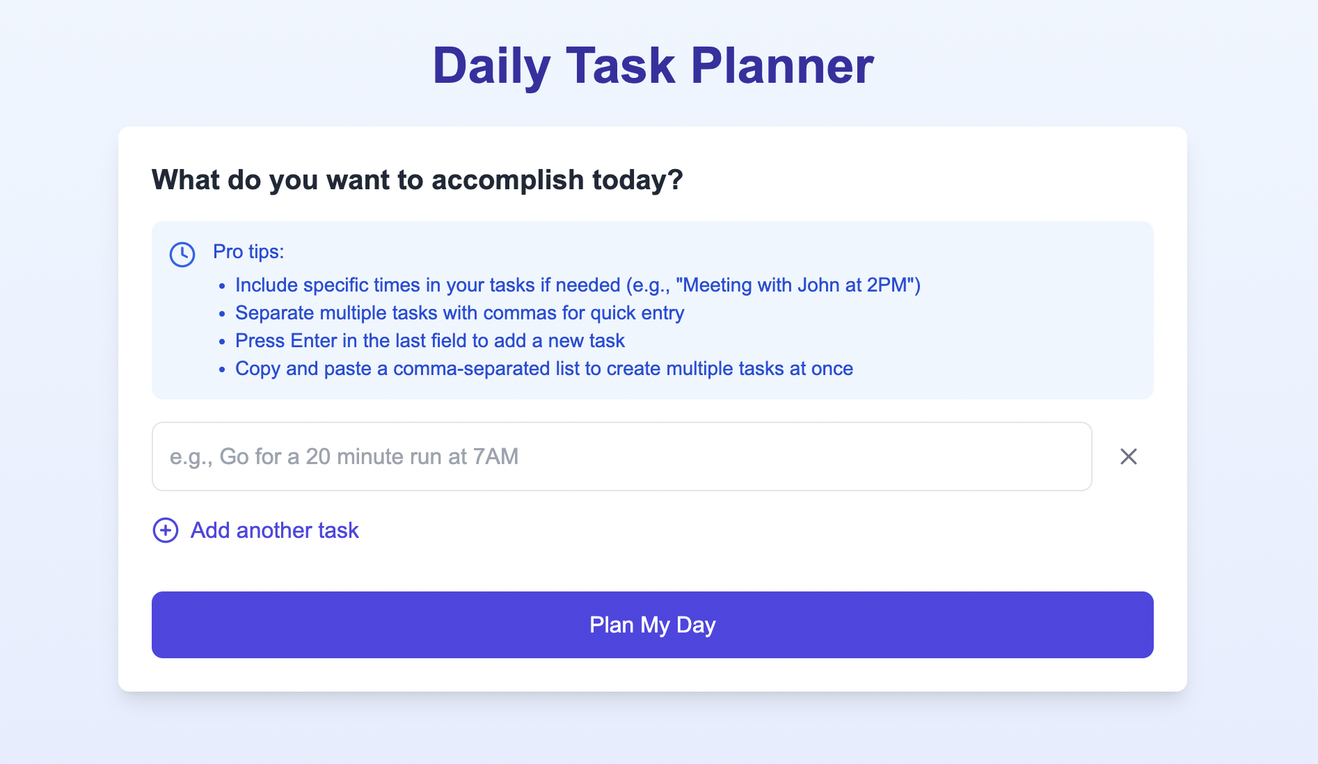AI Daily Task Planner